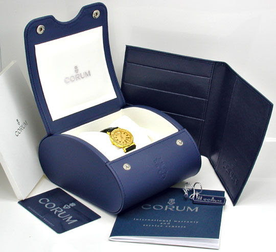 Originalfoto DAMENUHR CORUM ADMIRALS CUP GOLD DIAM 9.000€ UNGETRAGEN