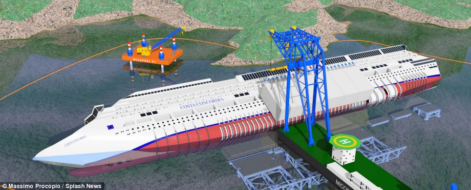 Assuming seas are calm, the ship will be slowly pulled to the vertical in an hours-long operation so it can be towed to a mainland port and turned into scrap