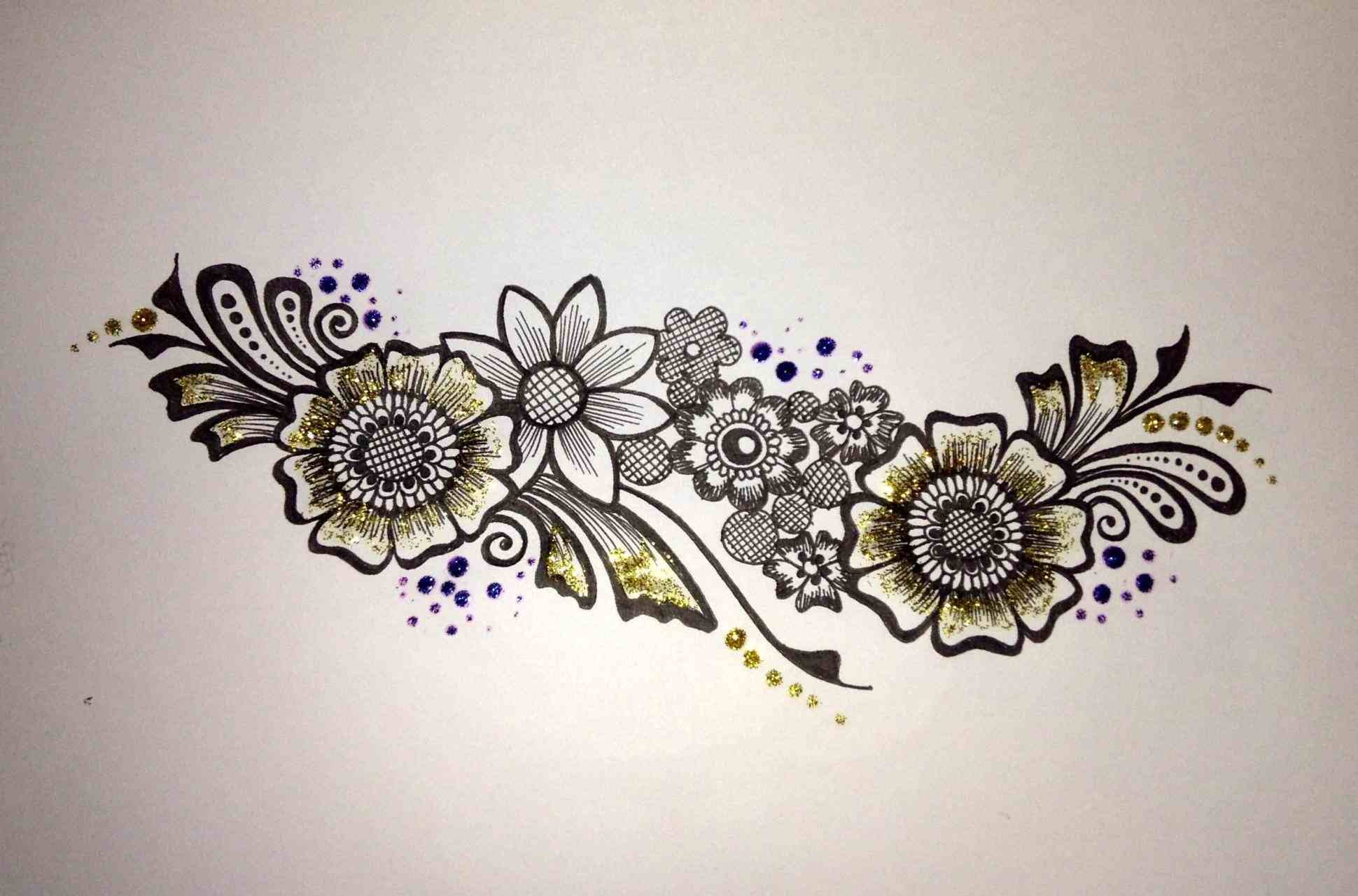 design of flowers to draw