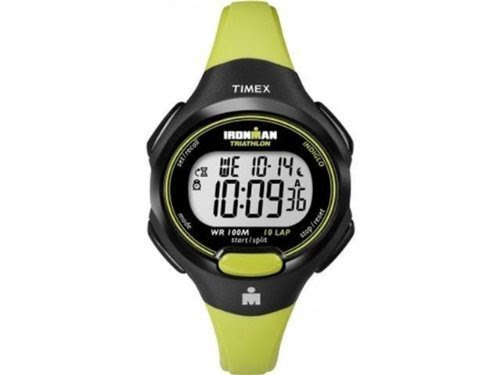 Timex Women's Ironman T5k527 Green Resin Quartz Watch with Silver Dial