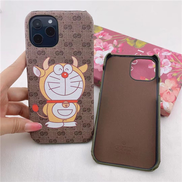 Doraemon グッチiphone12ジャケットケース ドラえもん Gucci Iphone12pro Maxケース 可愛い