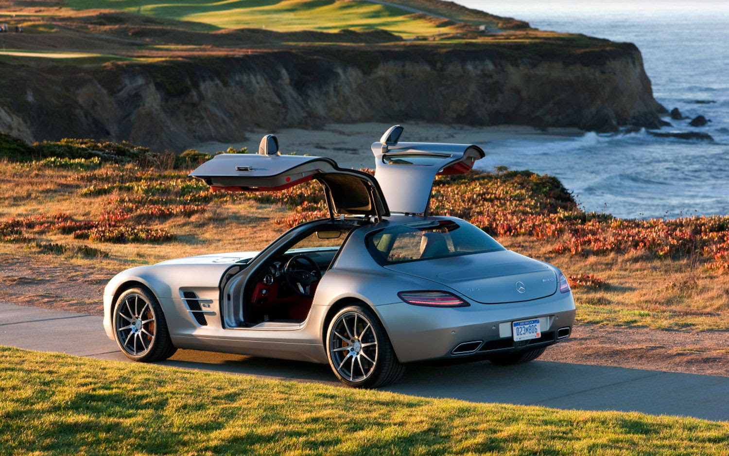 2011-mercedes-benz-sls-amg-rear-three-quarter-gullwings