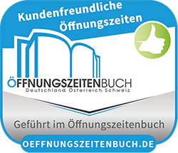 Siegel: kundenfreundliche Öffnungszeiten