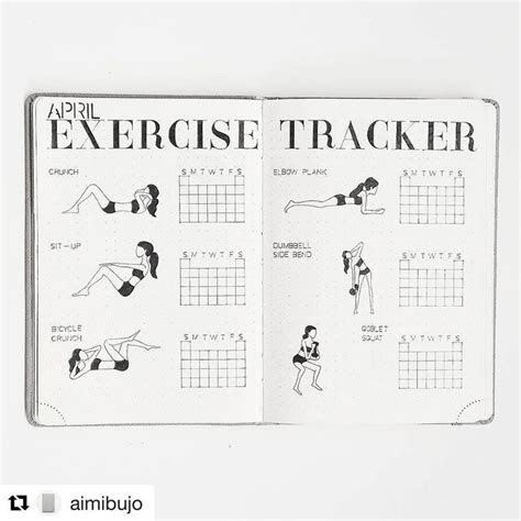 exercise tracker journal life lit bullet journal