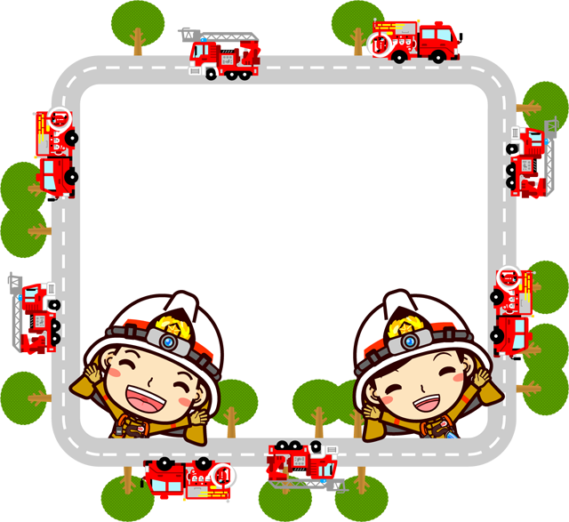 3月7日 消防記念日フレームのイラスト 3月の文字 3月 季節 かわいいフリー素材 素材のプチッチ