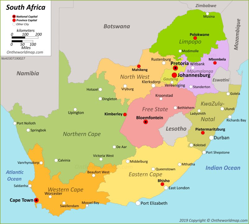 political map of south africa South Africa Maps Maps Of Republic Of South Africa political map of south africa