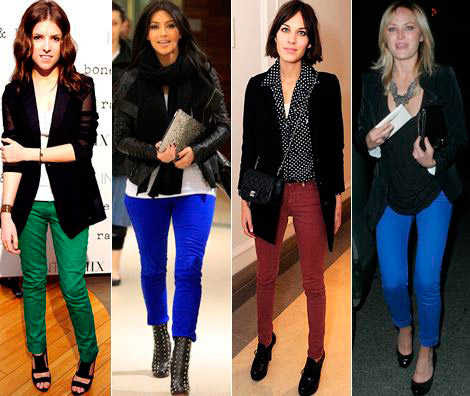 pantalones de colores 2012 4 mujeres