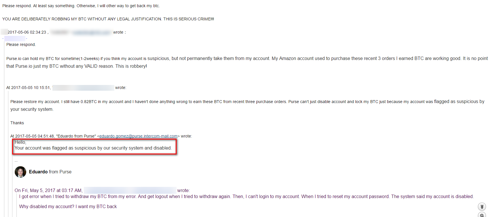 Purse Io Robbed 0 82945693btc From Me By Disabling My Purse Account - 