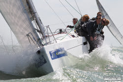 J/97E sailing JCup off Cowes, Isle of Wight, England