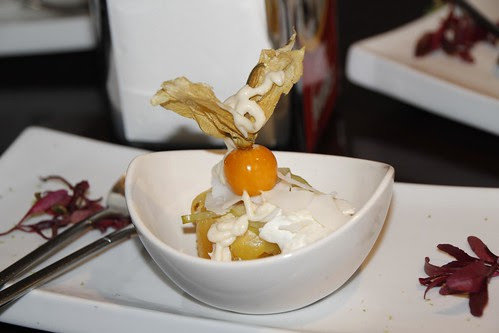 Sugaar con el pintxo "La isla del tesoro" en el IV Concurso Pintxos de Cine CineGourland