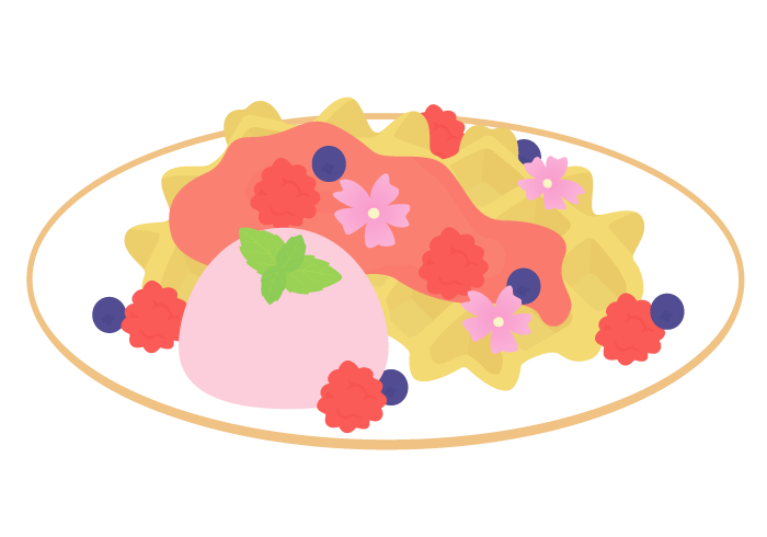 スイーツ デザート かわいい無料のフリーイラスト素材