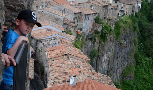 High above the village