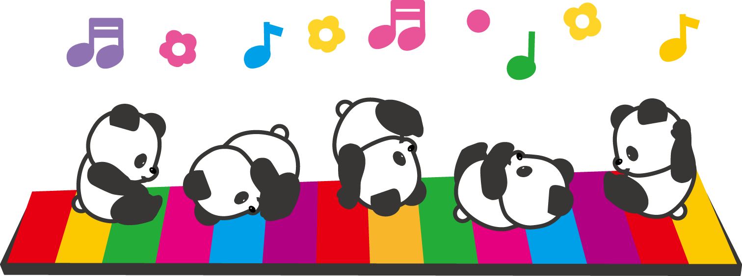 動物たちの音符のイラスト 無料イラスト フリー素材