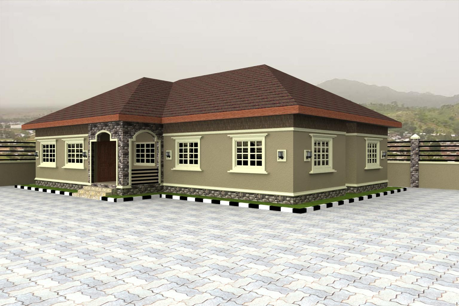 6 Bedroom Bungalow House  Plans  In Nigeria 