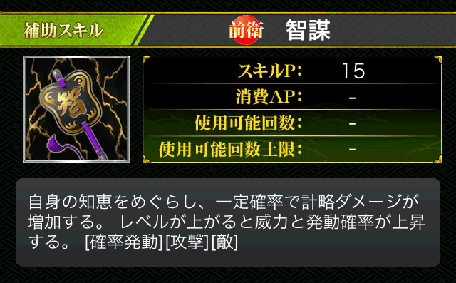 スキルから検索 補助スキル 戦国炎舞 Kizna 武将辞典