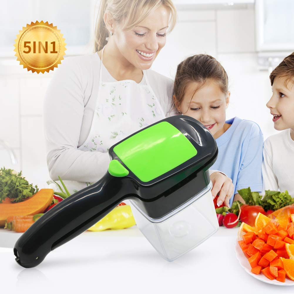 5 in 1 Dicer Fruit Vegetable Cutter Nicer Dicer Quick ...