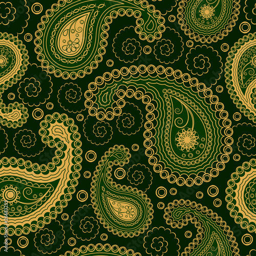 Paisley style seamless ornament