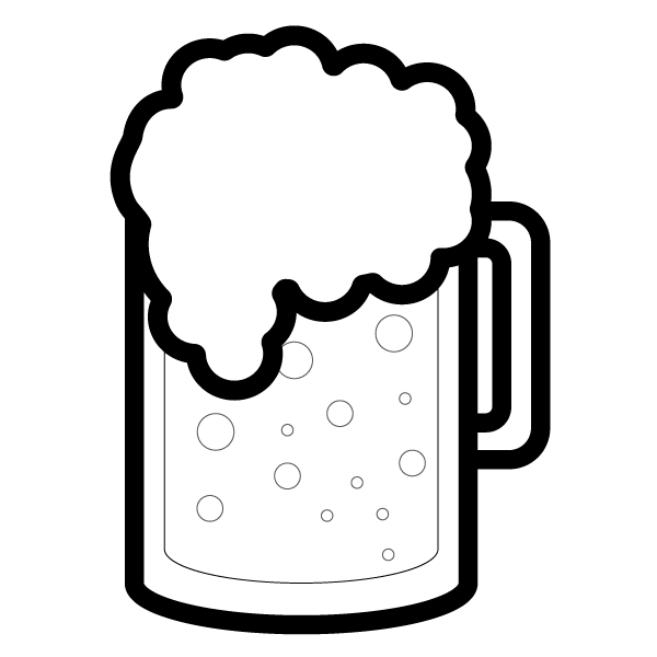 かわいいビールの無料イラスト 商用フリー オイデ43