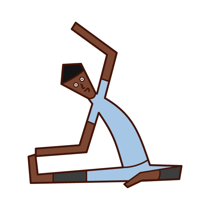 ストレッチをする人 男性 のイラスト フリーイラスト素材 Kukukeke ククケケ