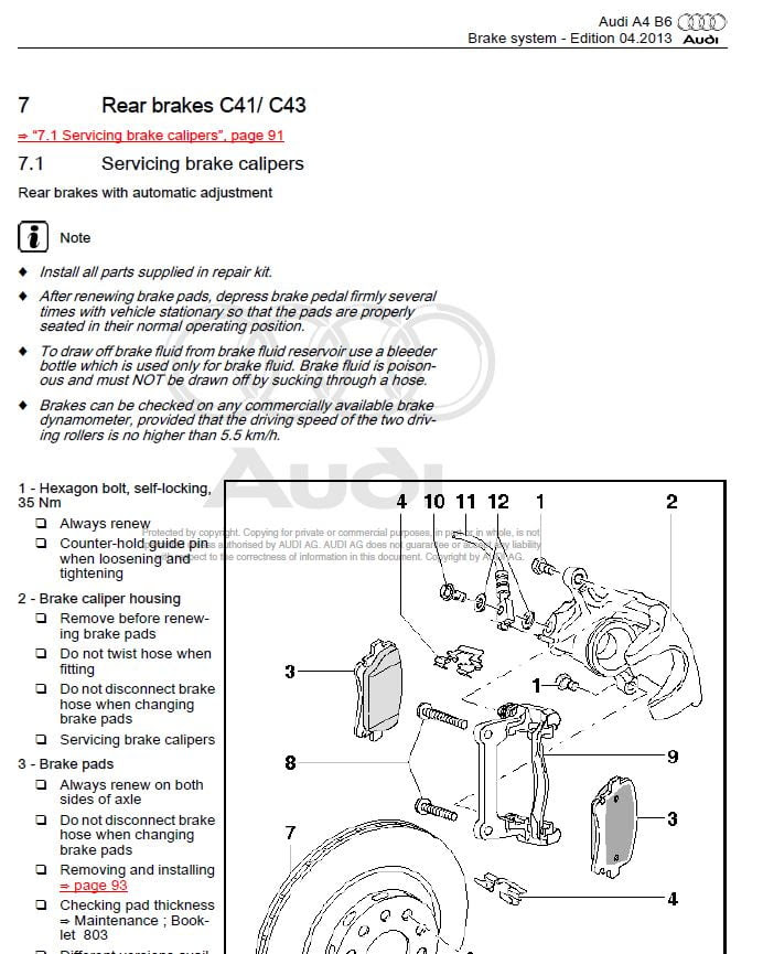 Audi A4 B6 2001-2006 factory manual | Factory Manual