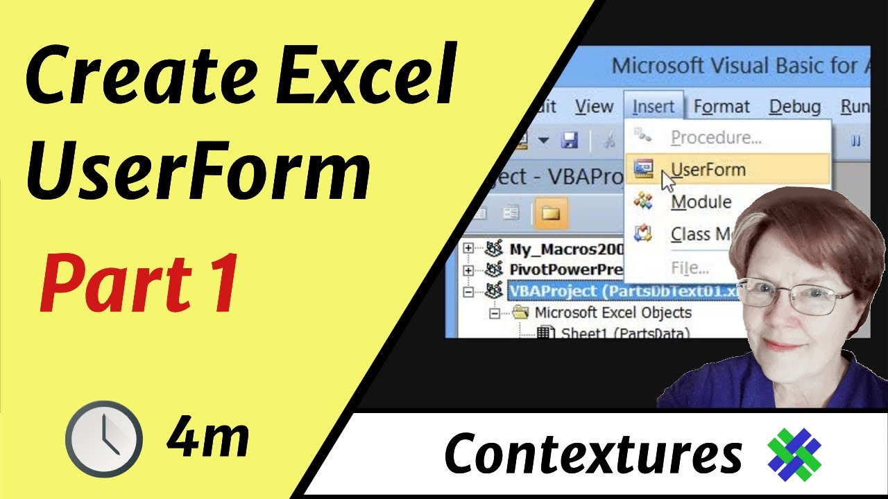 Create an Excel UserForm Part 1 of 3 - YouTube