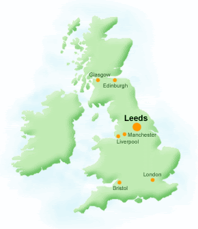 Map Of England Showing Leeds FGVW   About the Woods   GVW   Location Details & Maps