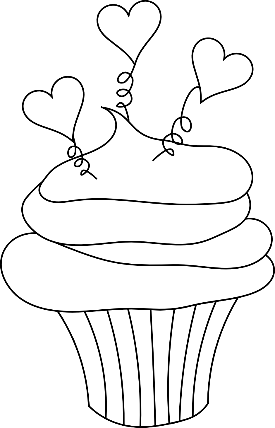 birthday cupcake coloring pages download and print for free