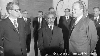 Haile Selassie with Chancellor Willy Brandt in Bonn in 1974