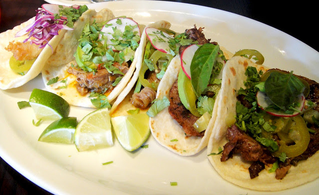 Fish, Lamb and Beef Tongue Tacos