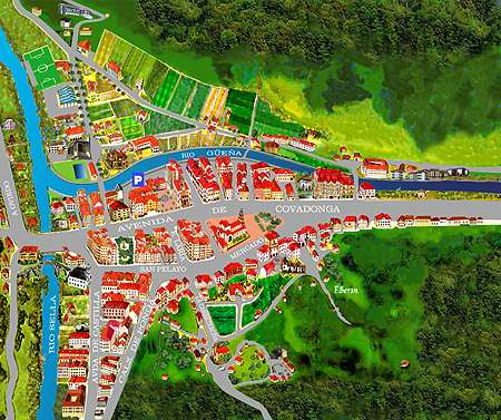 mapa cangas de onis PLANO DE CANGAS DE ONIS