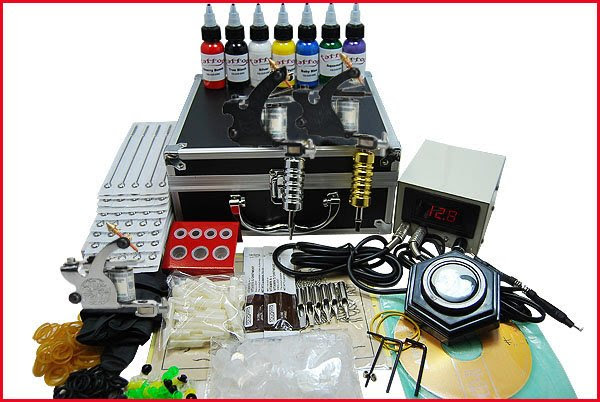 Wholesale Starter Tattoo Kit 6 Machine Power Grip Tip Needle Ink