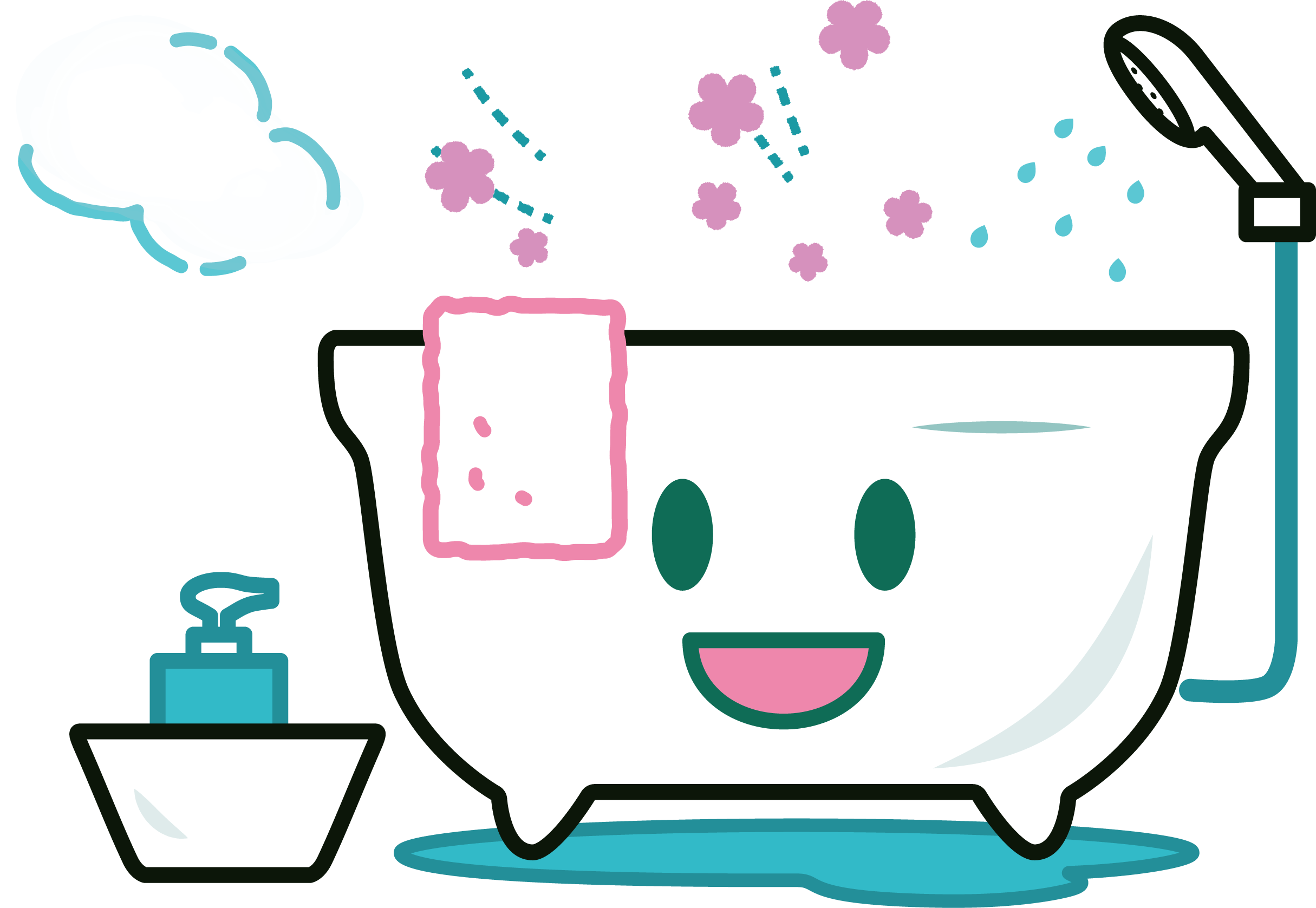 お風呂のイラスト バスタブとシャワーなど 可愛い無料イラスト素材集