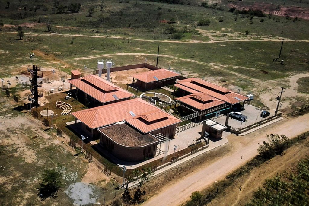 Sede, alojamentos e centro de visitantes da Estação Ecológica Estadual de Guaxindiba, construídos com recursos do FMA. Foto: André Ilha