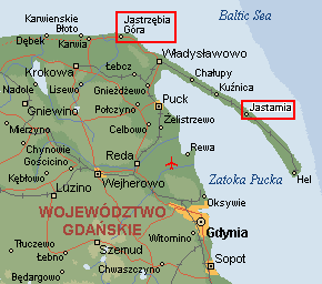 jastrzebia góra mapa polski Półwysep helski, Jastarnia, Jastrzębia Góra   krótki przewodnik