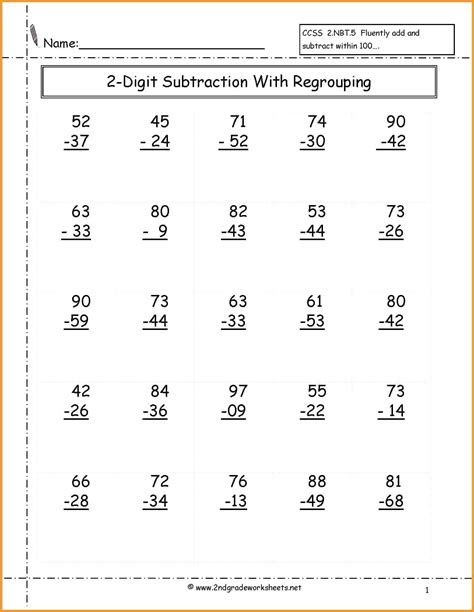 Parents and teachers must introduce children to borrowing addition and subtraction worksheets right from a young age. 4 free math worksheets first grade 1 subtraction subtract 1 digit from