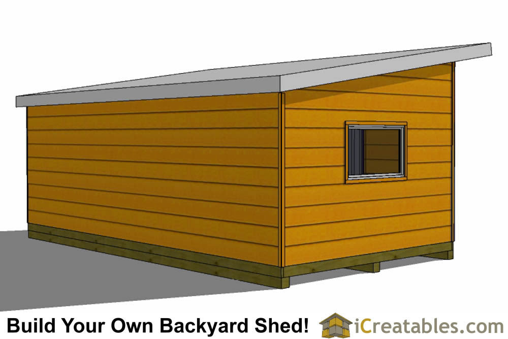 12x20 Modern Studio Shed Plans | Center Doors