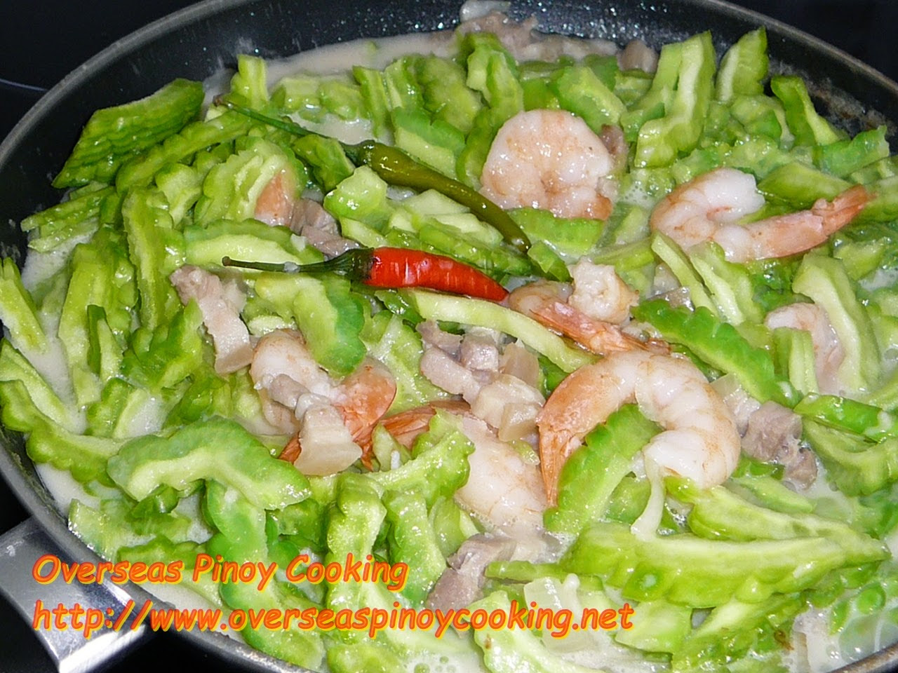 Ginataang Ampalaya - Cooking Procedure