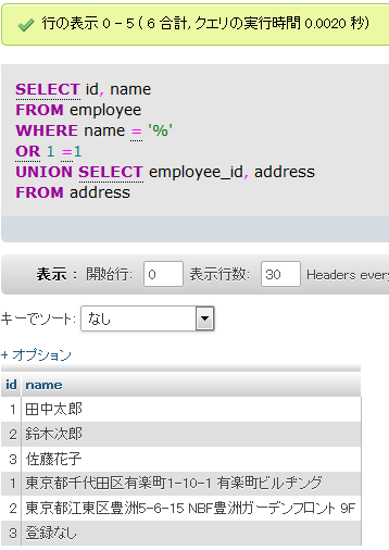 Sqlインジェクションでデータベースを攻撃 してみよう 解答編 丸ノ内テックブログ