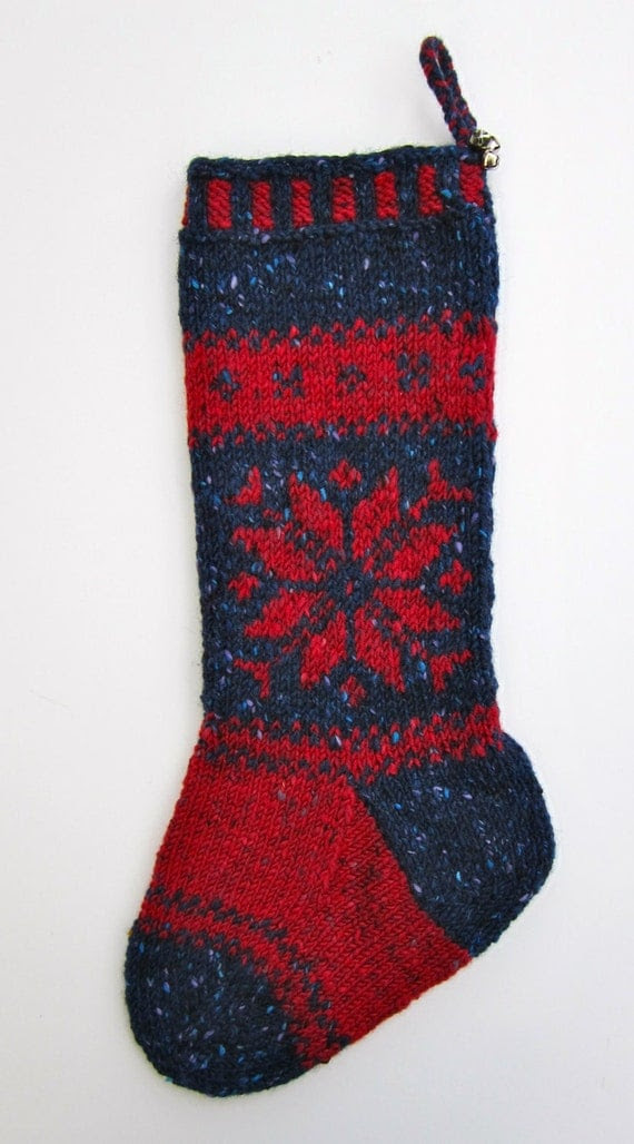 Hand Knit Christmas Stocking