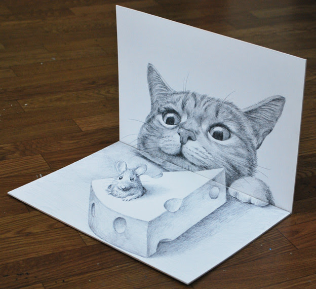 猫とねずみ だまし絵 写真共有サイト フォト蔵