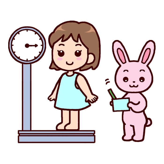 体重計 カラー 身体測定の無料イラスト 保健衛生 保育素材