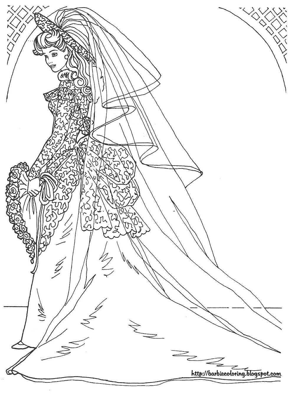 Free Wedding Dress Coloring Pages Download Free Clip Art Free Clip Art On Clipart Library