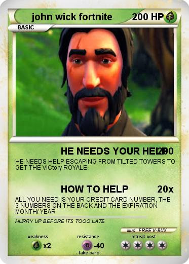 pokemon john wick fortnite - fortnite free john wick