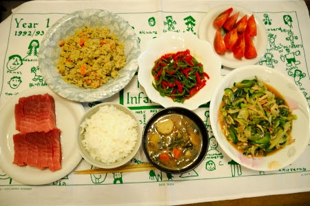 月曜日の晩御飯献立 お刺身定食 野口家のおうちごはん