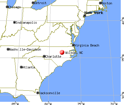 Map Of Wilson North Carolina