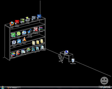 Computer Background on Creative Desktop Wallpaper Makes Good Use Of Icons   Techeblog