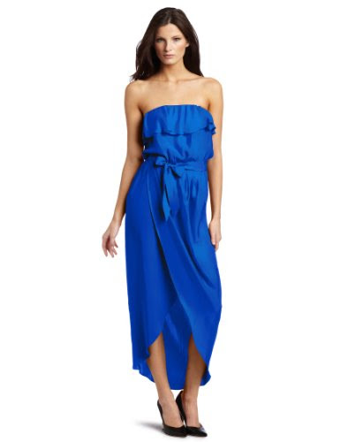 Amanda Uprichard Women's Joan Maxi Matte Dress, Cobalt, Petite