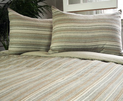 Park B Smith Eco Sahara Stripe Comforter Set Mushroom Twin