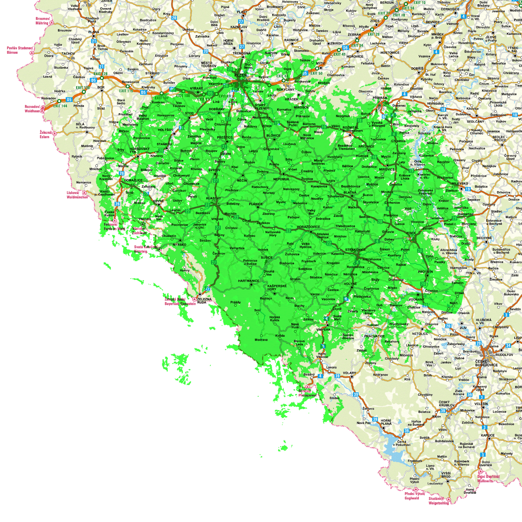mapa susice DVB T vysílače > lokalita Sušice | DigitálníTelevize.cz mapa susice