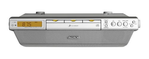 Sony ICF-CDK70 Under Cabinet Kitchen Clock Radio with CD-Changer